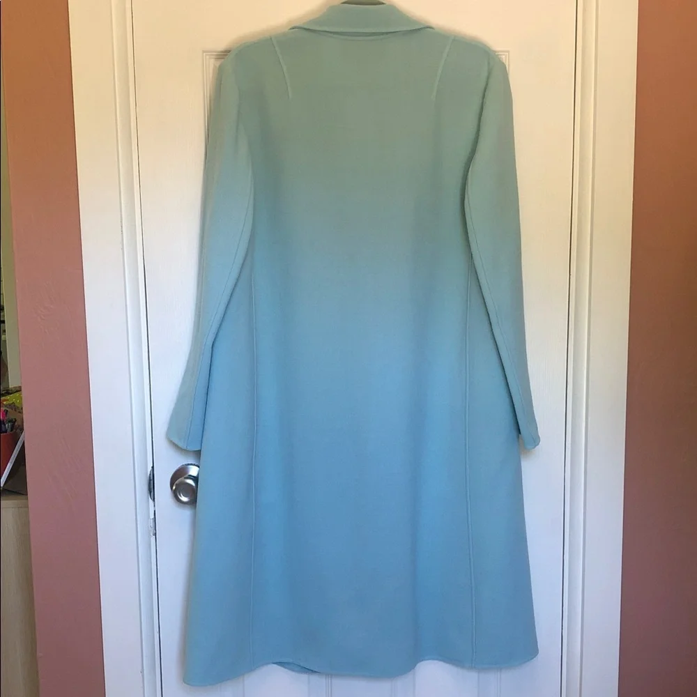 Lafayette 148 NY Tiffany Blue Lightweight Wool Duster Blazer Sz M, excellent - Picture 8 of 12
